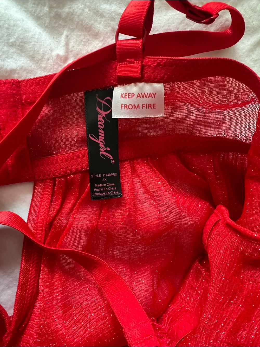 Bundle of 2 Red Lace Pure Romance Lingerie Nightgowns Size 3X - Picture 11 of 13
